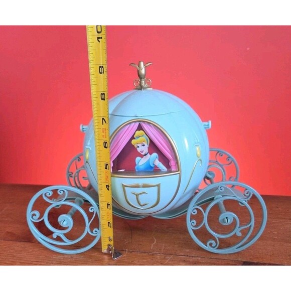 Disney Parks Cinderella's Carriage Popcorn Bucket Disney Souvenir Teal Green - Picture 5 of 7